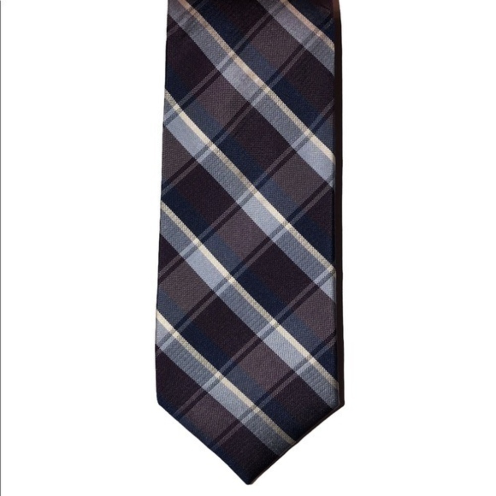 Jos. A. Bank Executive Collection blue plaid silk tie
